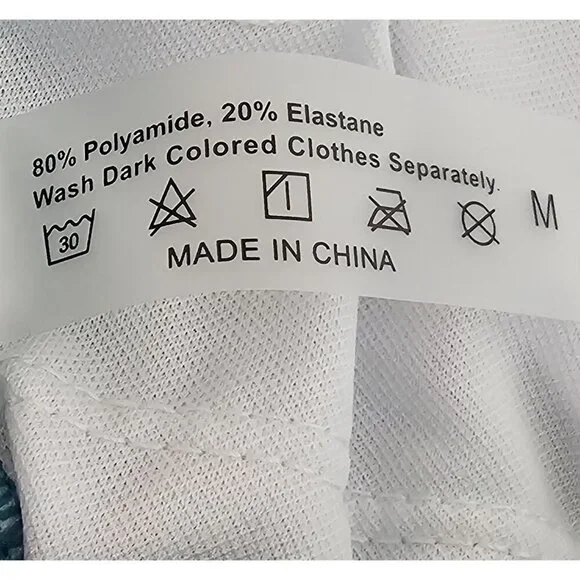 Medium Strapless Bandeau Tankini Swimsuit Set Teal Blue Ruched 2-Piece NWOT - Picture 4 of 10